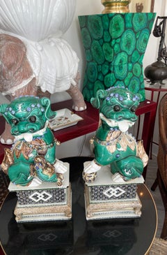 Pair of Mid 20th Century Chinese Foo Dogs