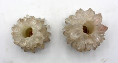 Pair of Mid-20th Century Crystal Candleholders