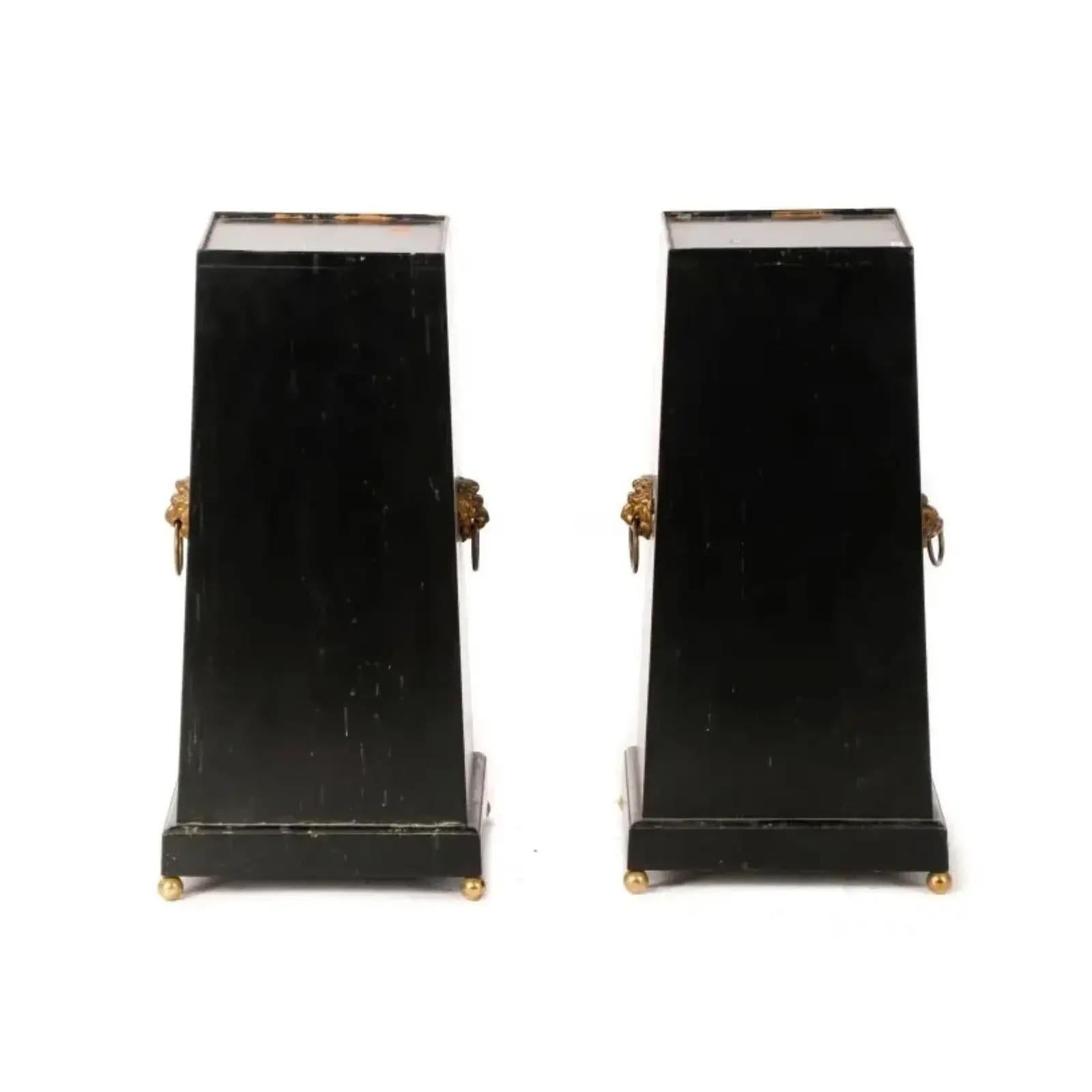 Pair of Mid 20th Century Decorative Stands With Brass Mountings For Sale 3