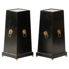 Pair of Mid 20th Century Decorative Stands With Brass Mountings