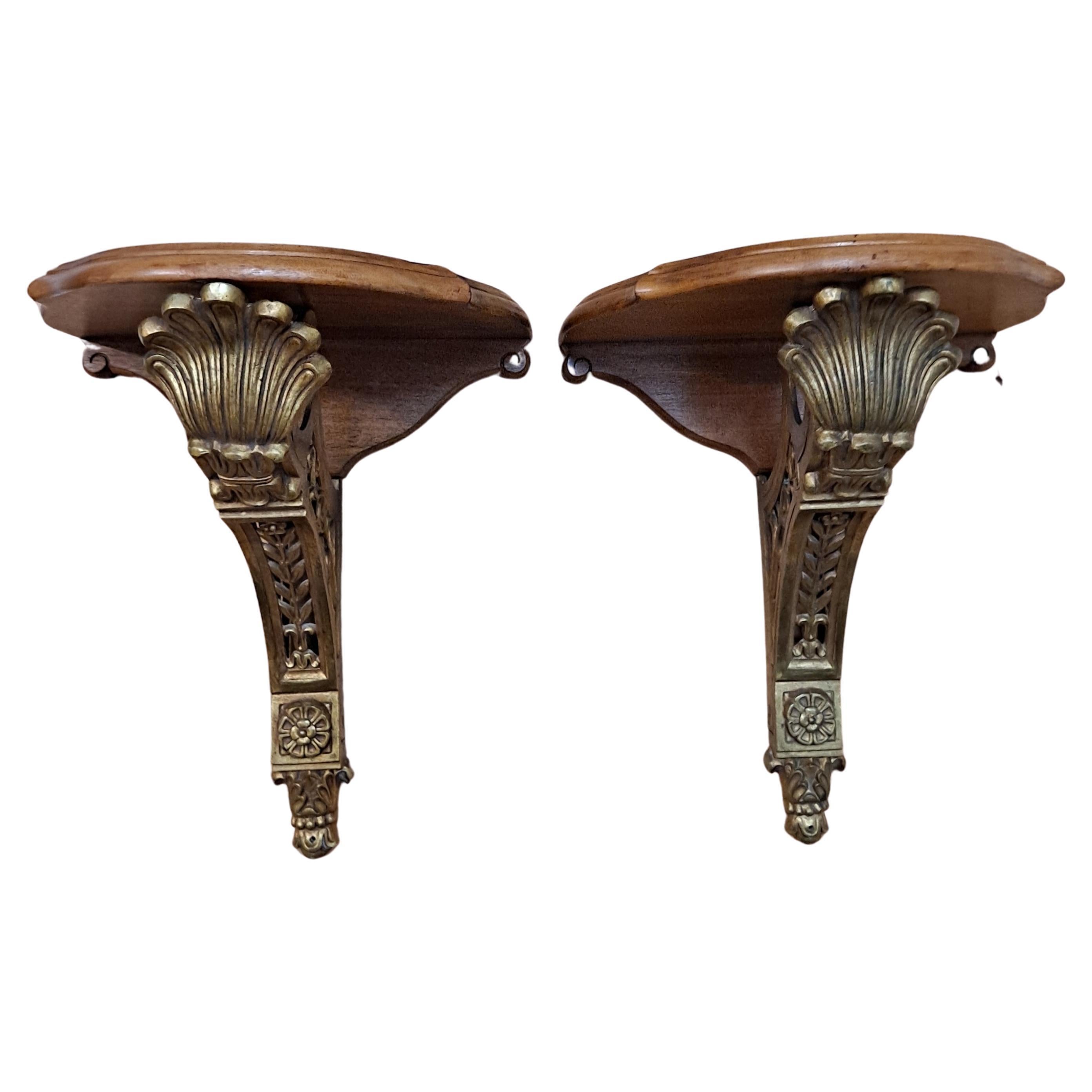 Pair of Mid-20th Century Decretive Wall Brackets