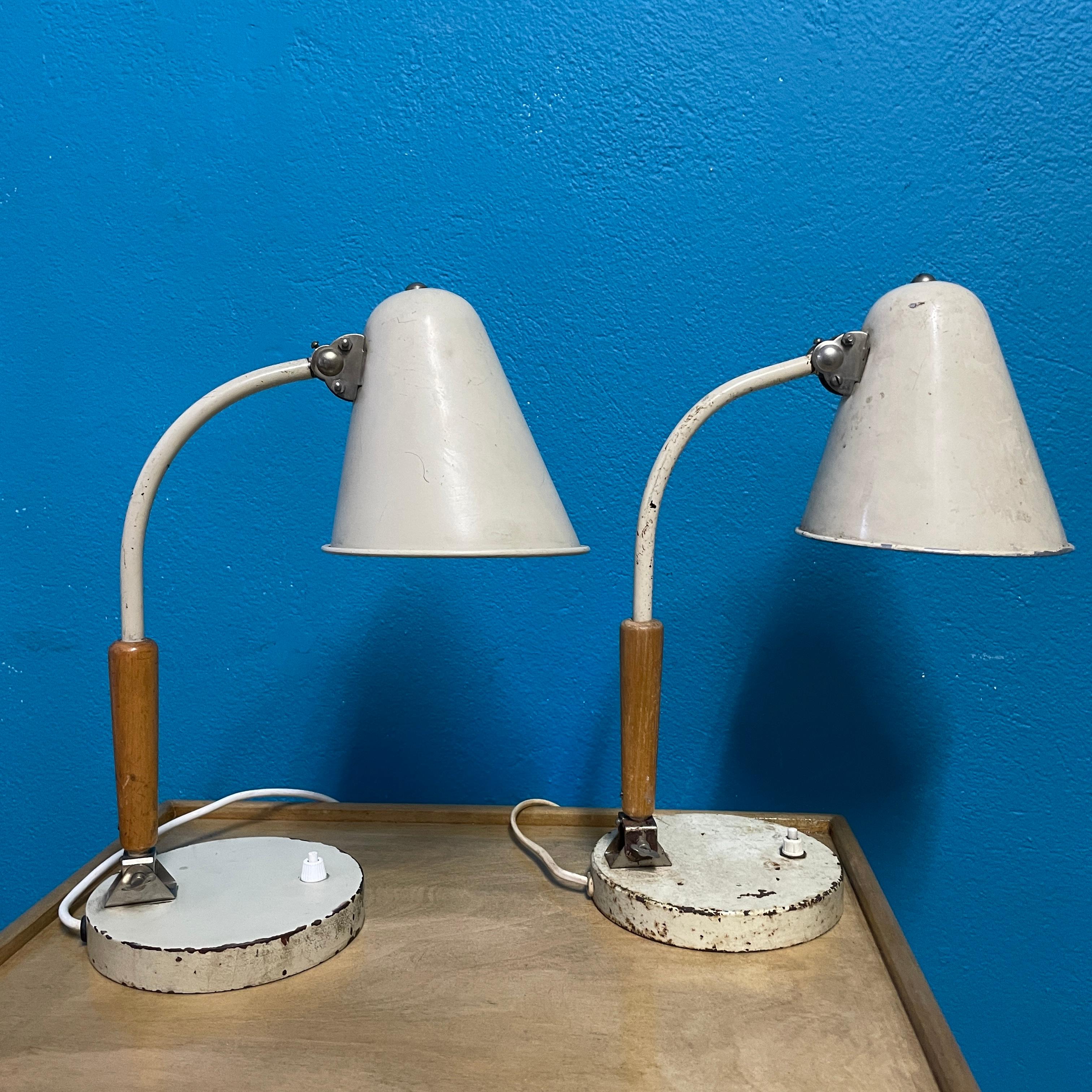 Pair of mid-20th Century Desk Lamps For Idman 5