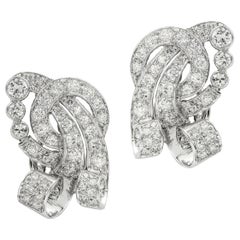 Pair of Mid-20th Century Diamond Clip Earring