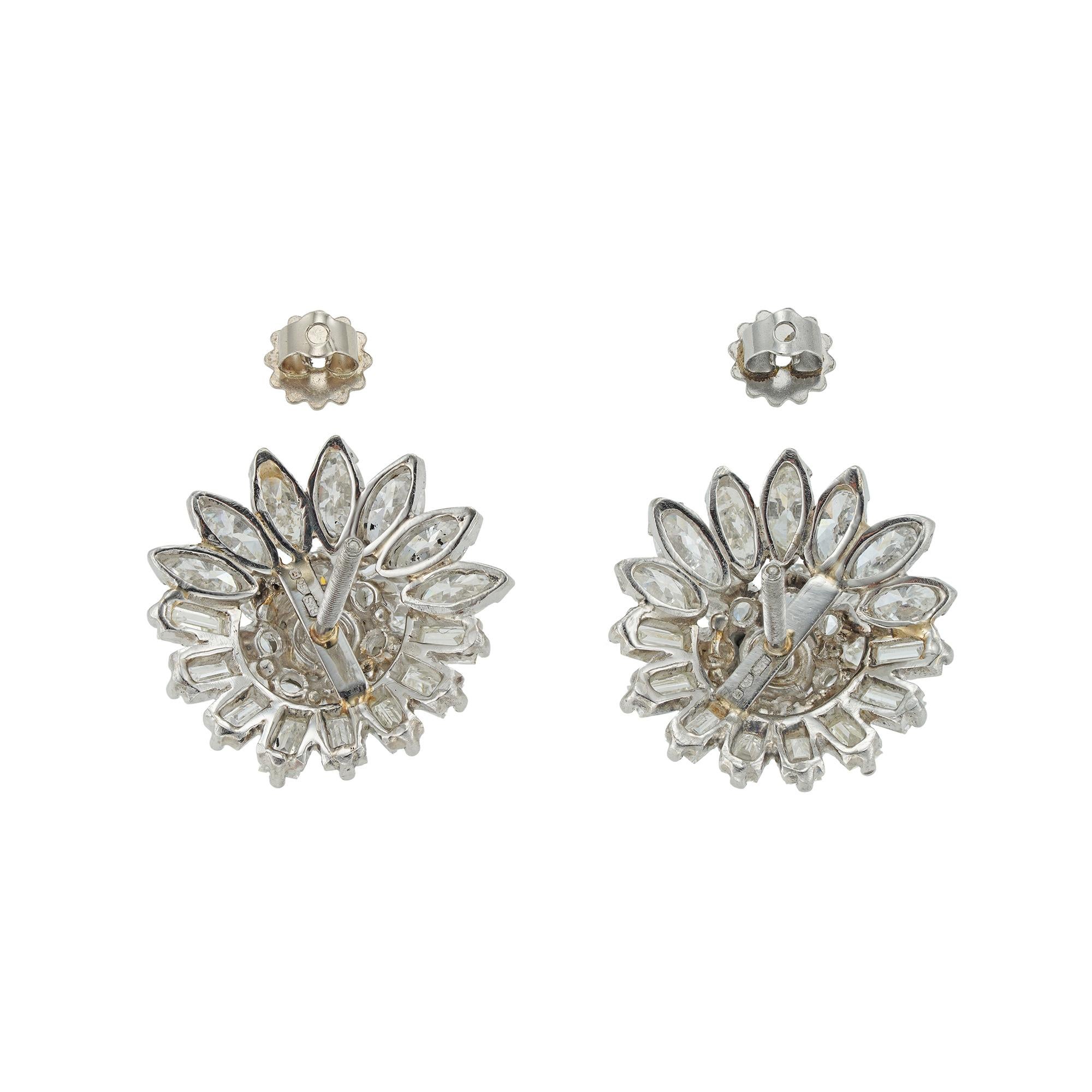 Modern Pair of Mid-20th Century Diamond Earrings