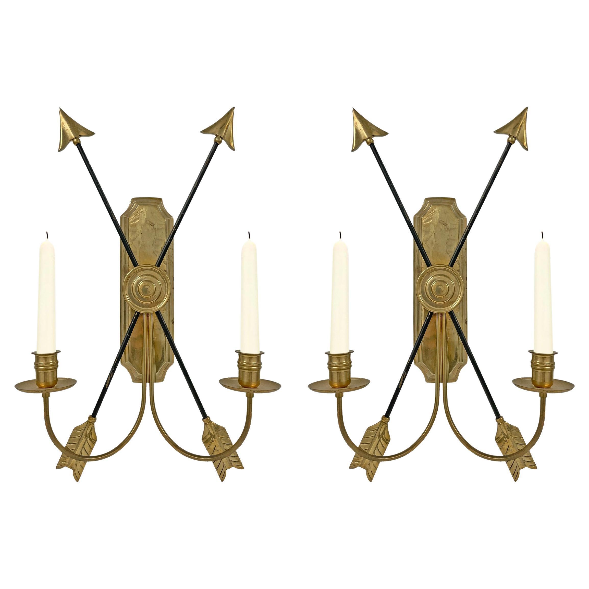 Pair of Mid-20th Century Empire-Style Candle Sconces