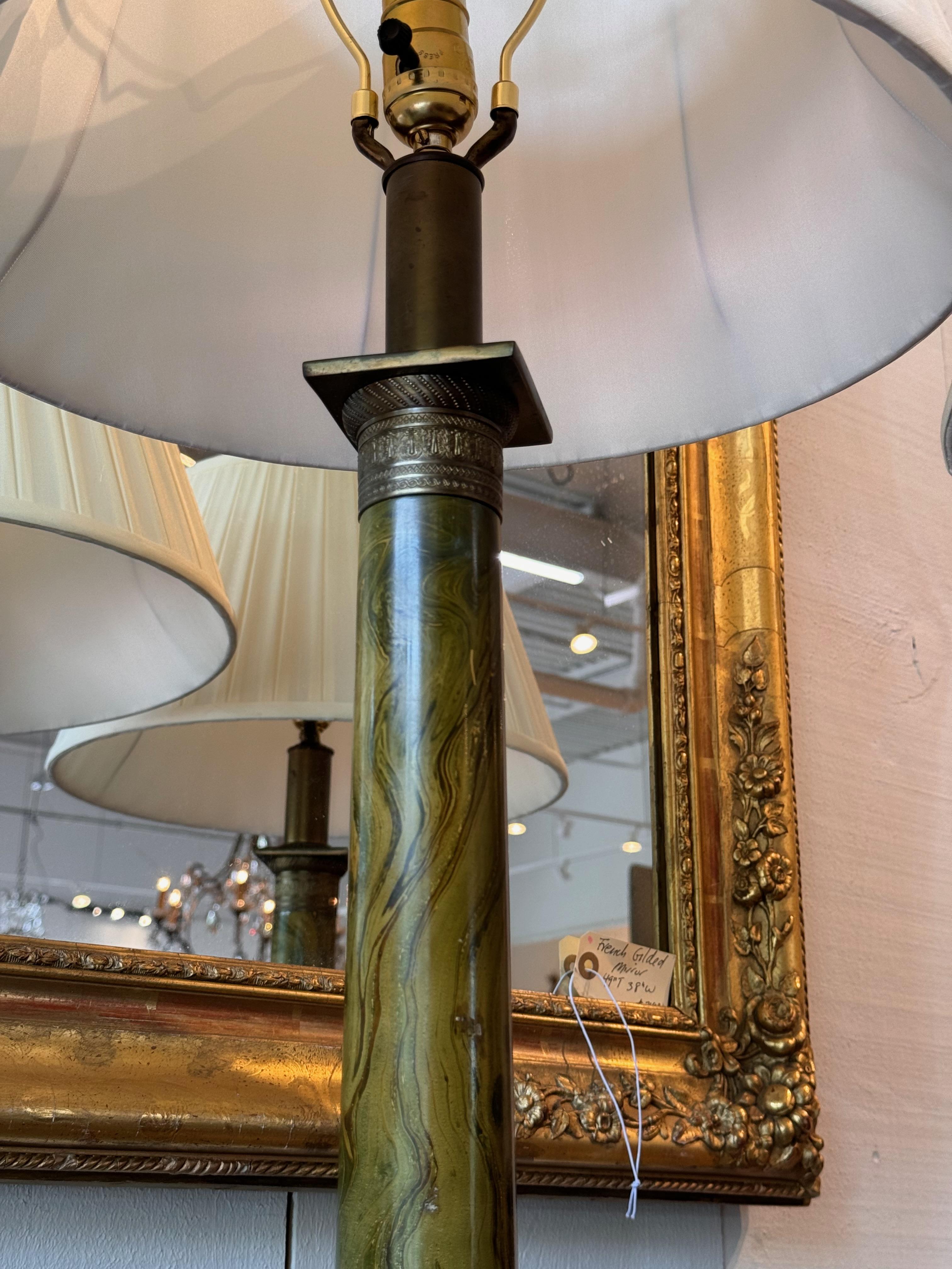 Pair of Mid 20th Century Faux Marble Lamps 1