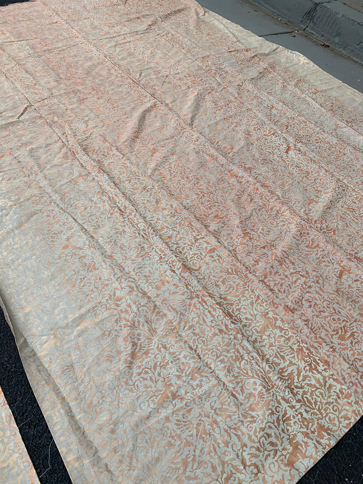 Pair of Mid-20th Century Fortuny Fabric Panels with Custom Seaming 6