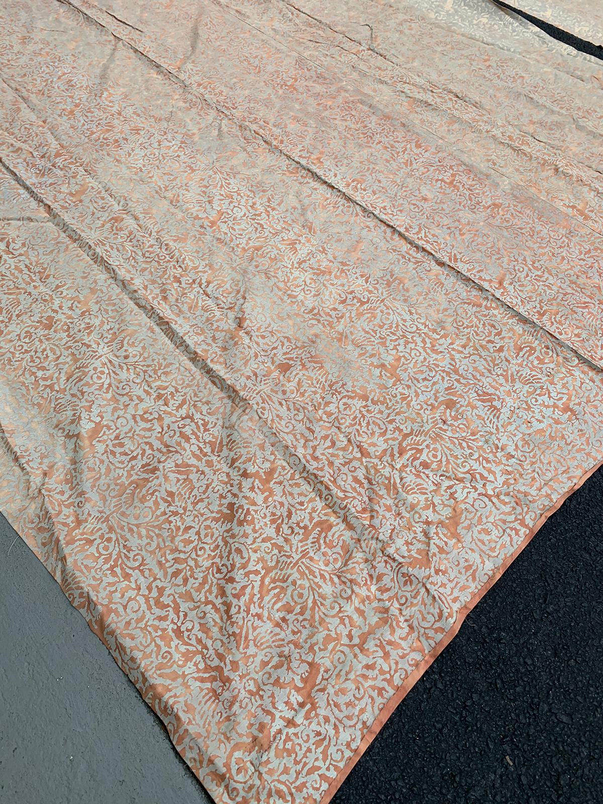 Pair of Mid-20th Century Fortuny Fabric Panels with Custom Seaming 7