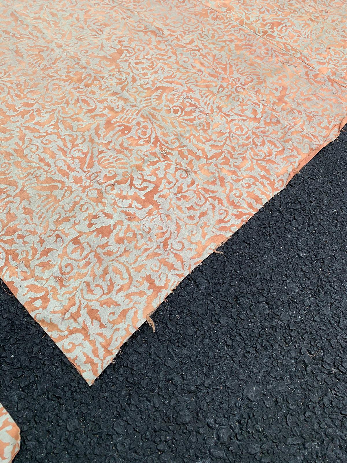 Pair of Mid-20th Century Fortuny Fabric Panels with Custom Seaming 12