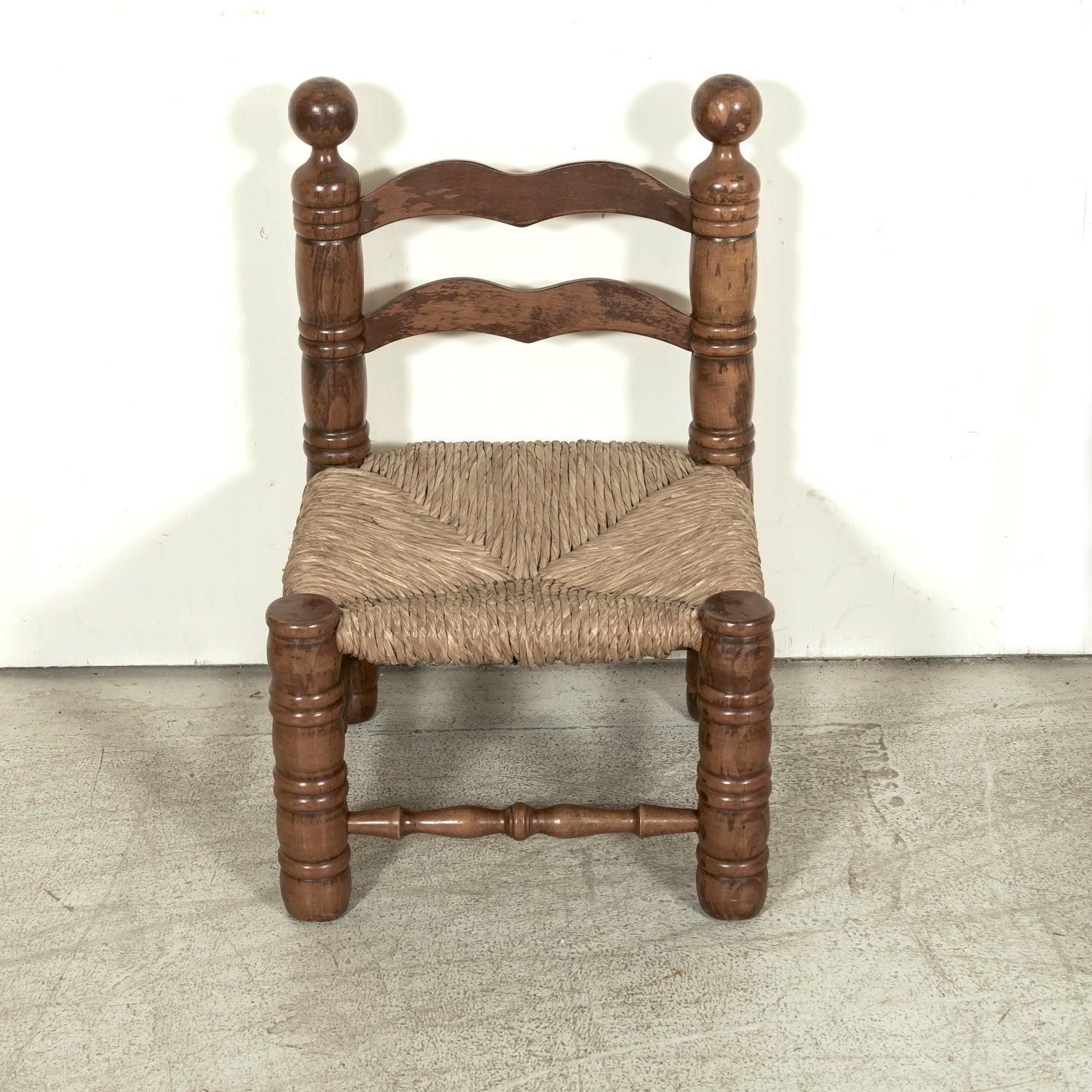 Mid-20th Century Pair French Brutalist Style Fireplace Chairs by Charles Dudouyt im Angebot 3