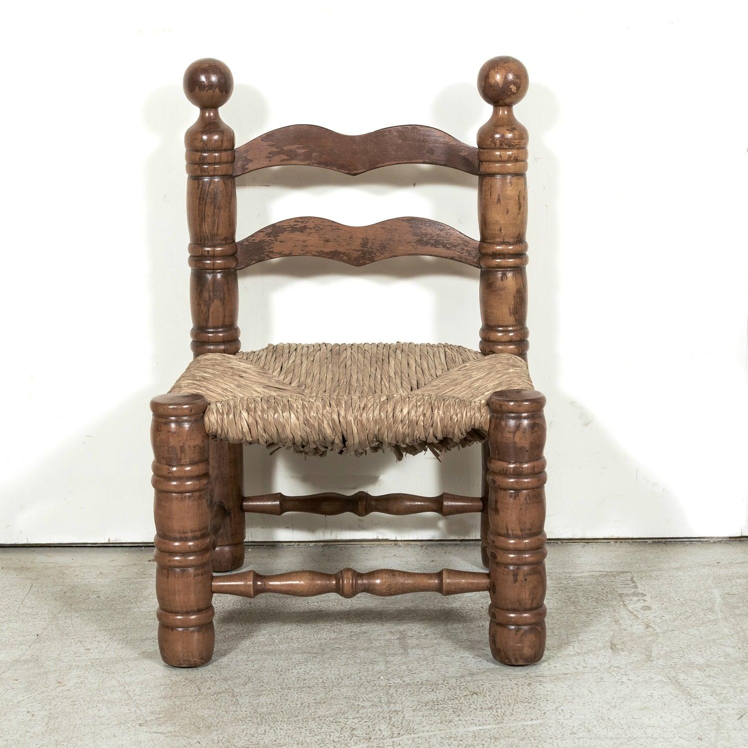Mid-20th Century Pair French Brutalist Style Fireplace Chairs by Charles Dudouyt im Angebot 4