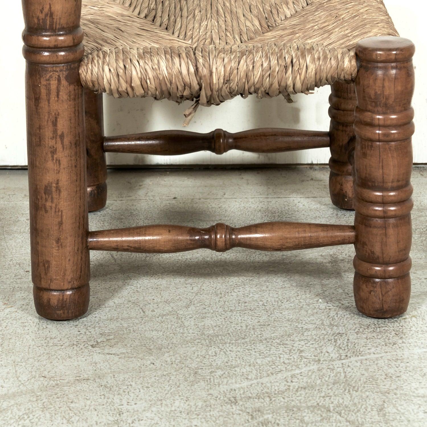Mid-20th Century Pair French Brutalist Style Fireplace Chairs by Charles Dudouyt im Angebot 6