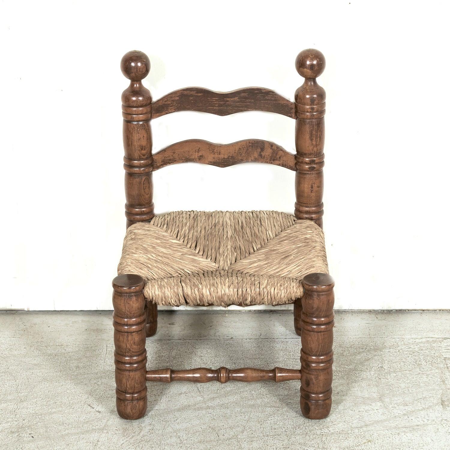 Mid-20th Century Pair French Brutalist Style Fireplace Chairs by Charles Dudouyt im Angebot 1