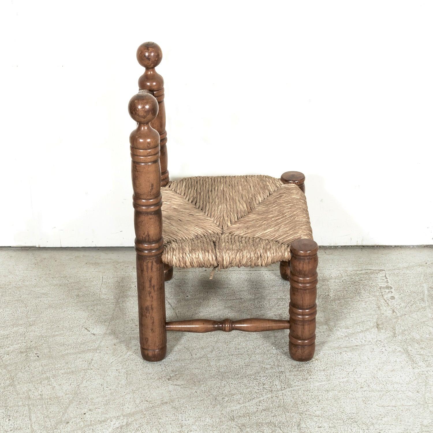 Mid-20th Century Pair French Brutalist Style Fireplace Chairs by Charles Dudouyt im Angebot 2