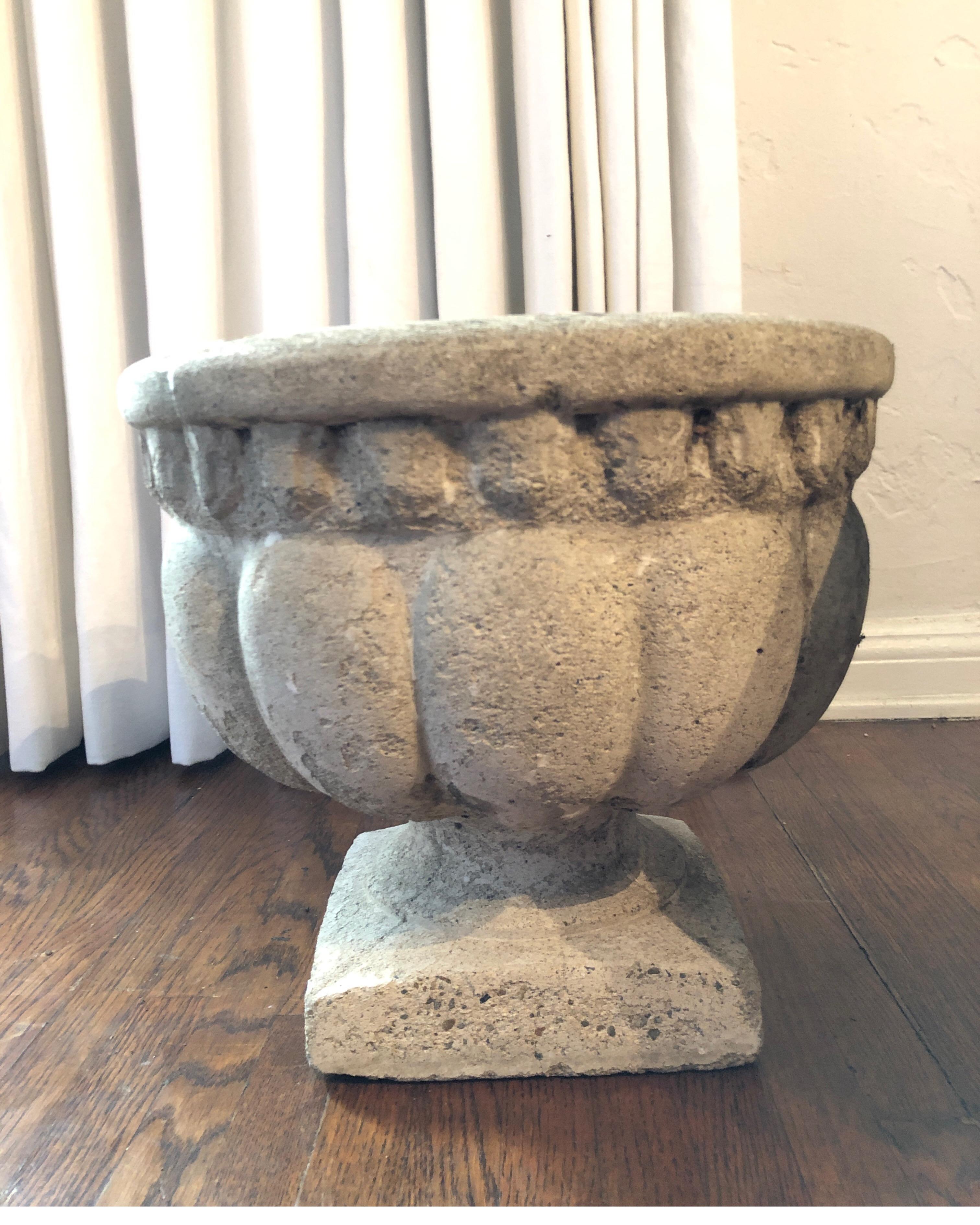 concrete urn planter