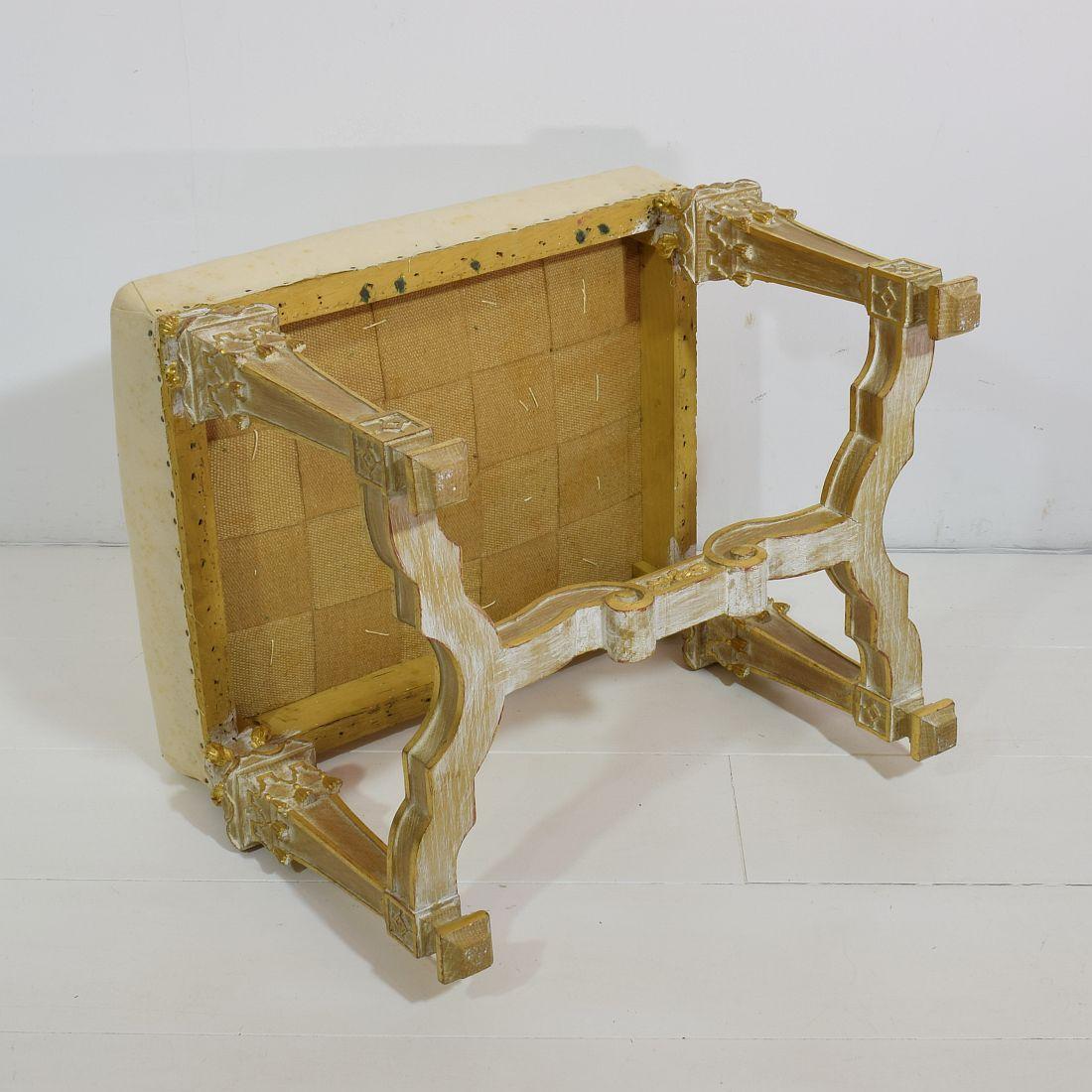 Pair of Mid-20th Century French Louis XVI Style Carved Stools or Tabourets 6