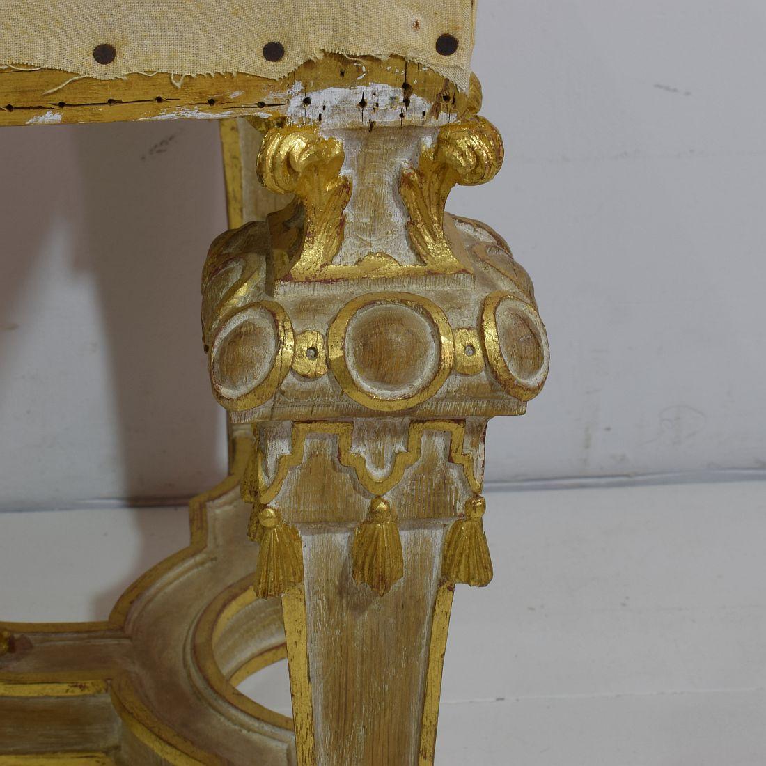 Pair of Mid-20th Century French Louis XVI Style Carved Stools or Tabourets 11