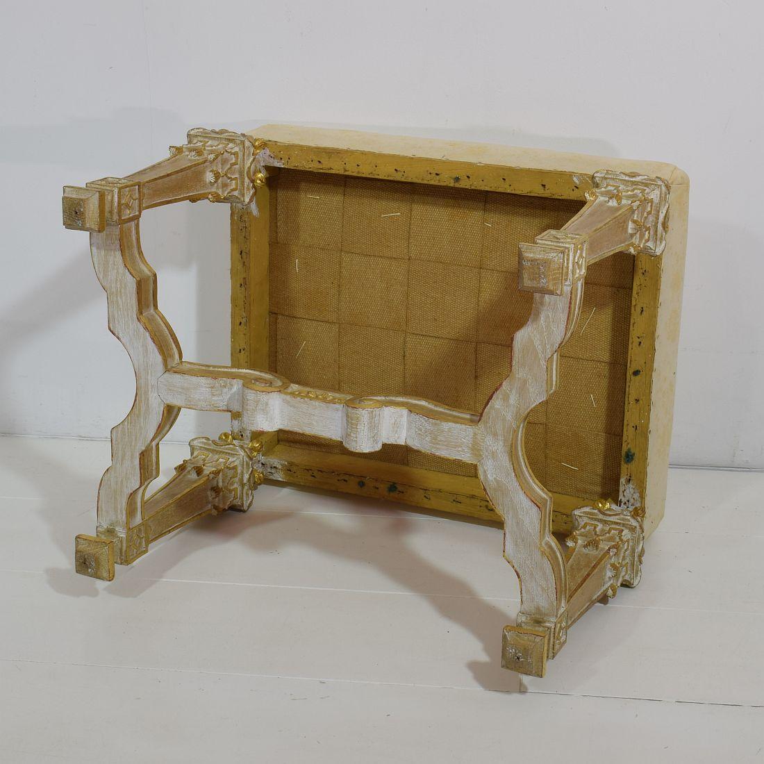 Pair of Mid-20th Century French Louis XVI Style Carved Stools or Tabourets 14