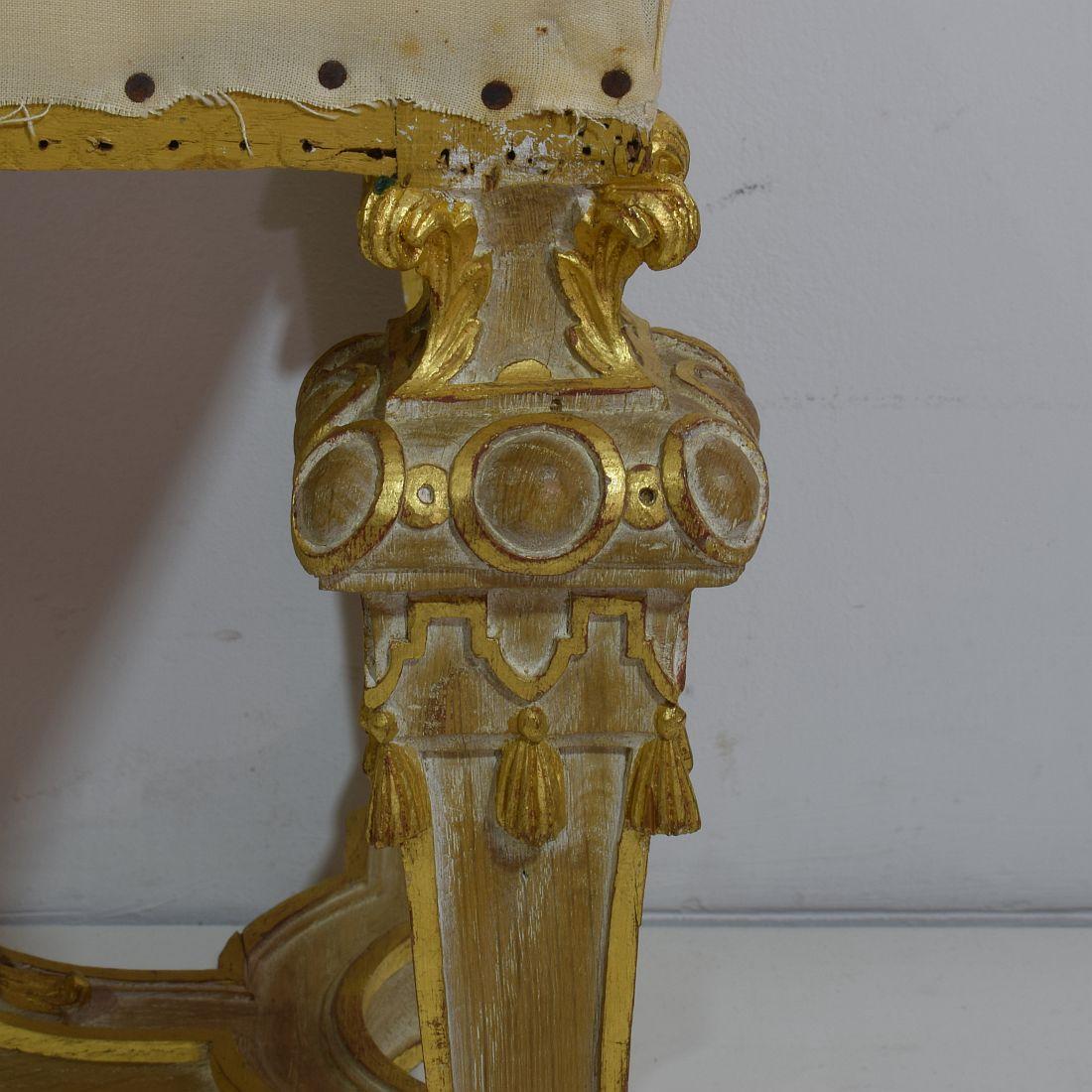 Pair of Mid-20th Century French Louis XVI Style Carved Stools or Tabourets 3