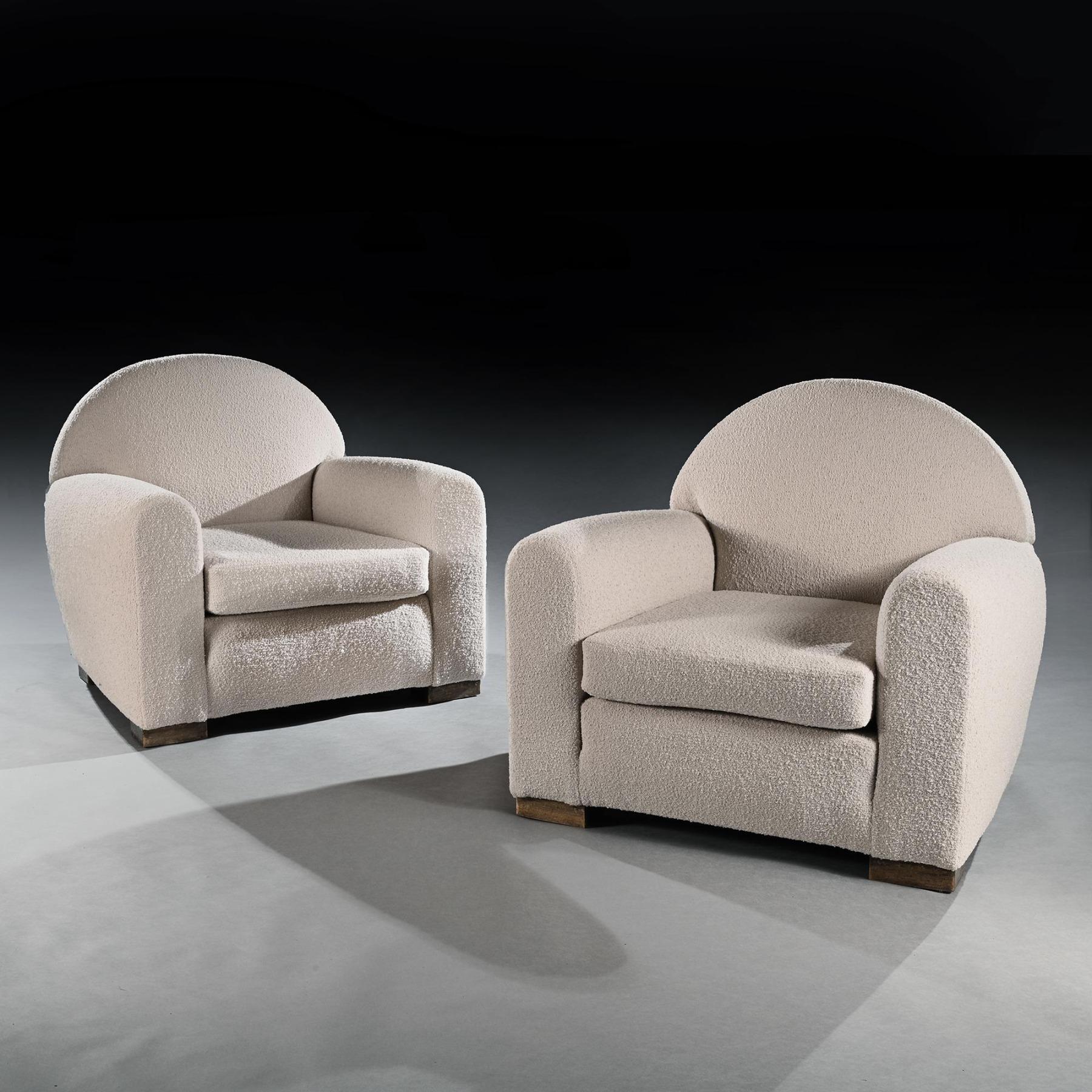Pair of Mid 20th Century French Parisian Club Armchairs In Good Condition For Sale In Benington, Herts
