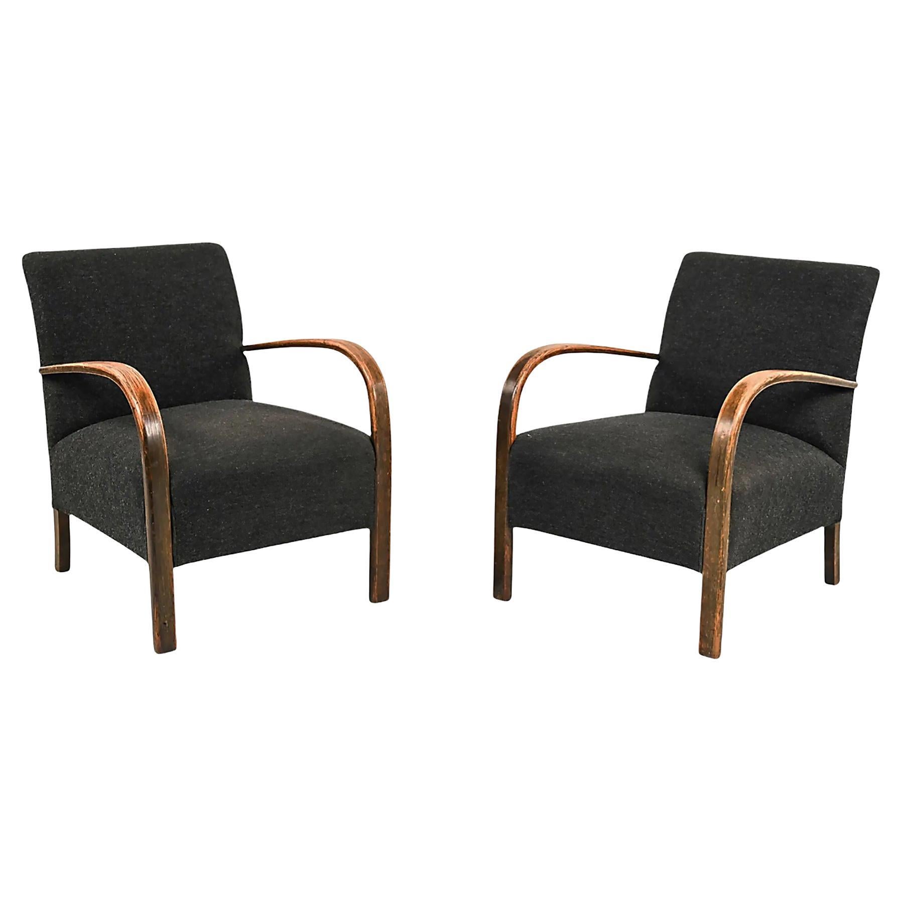 Pair of Mid-20th Century Fritz Hansen Lounge Chairs