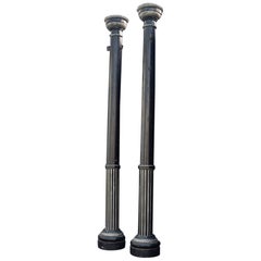 Vintage Pair of Mid-20th Century Handcrafted English Theatre Pillars