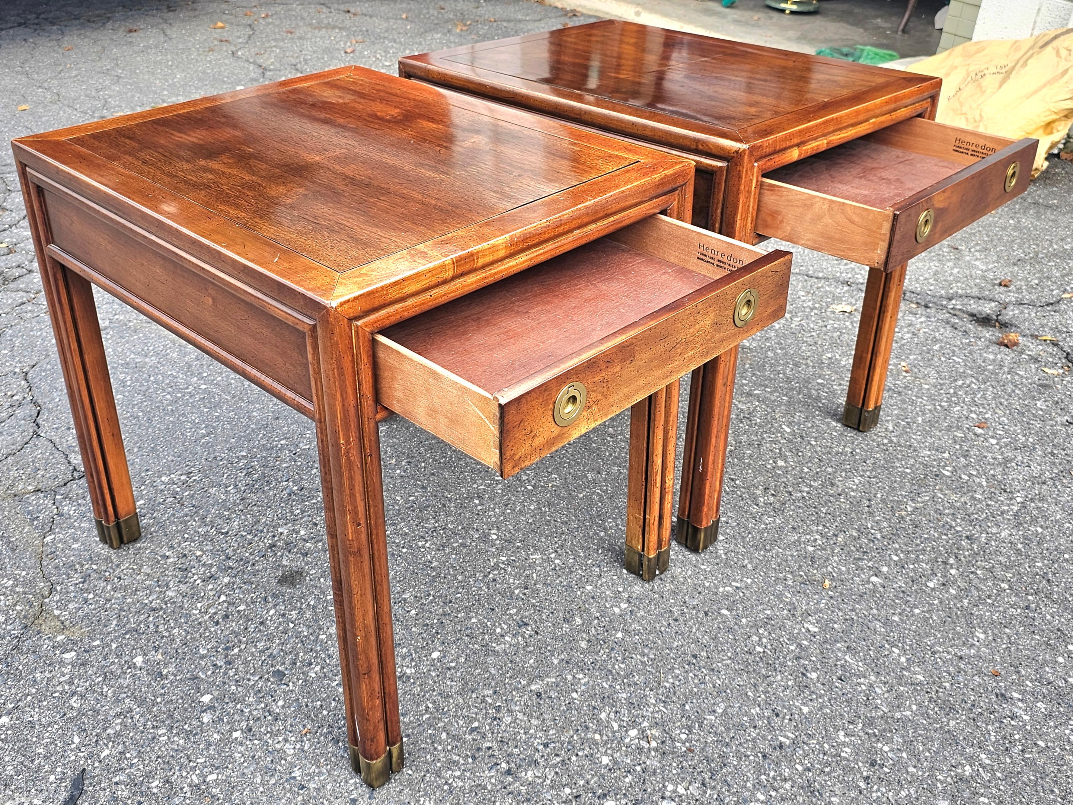 Paire de tables d'appoint Henredon du milieu du 20e siècle en vente 4