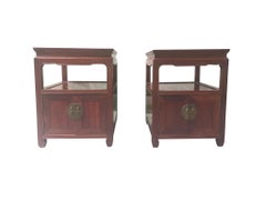 Pair of Mid-20th Century Hongmu End Tables