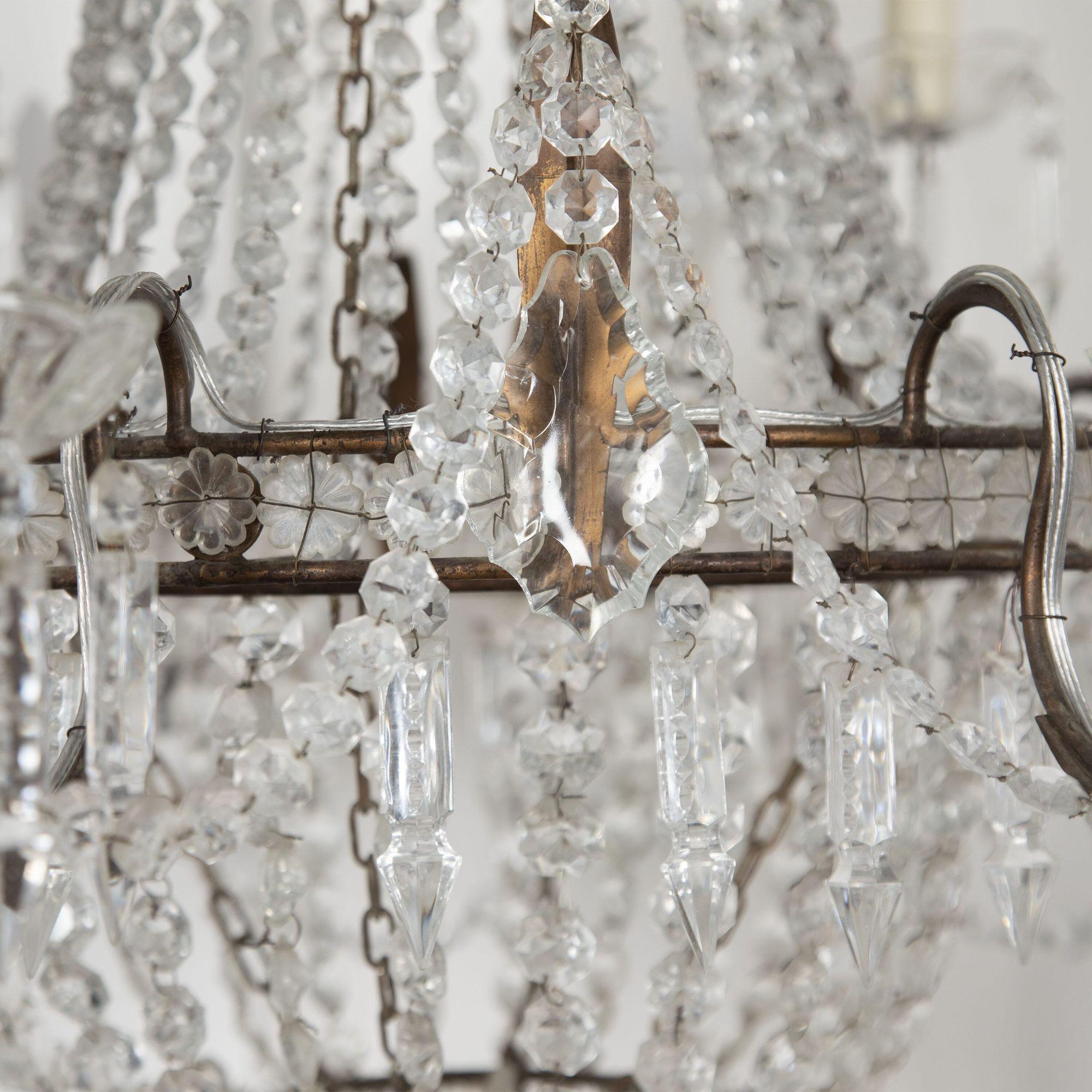 Pair of Mid-20th Century Italian Chandeliers In Good Condition In Gloucestershire, GB