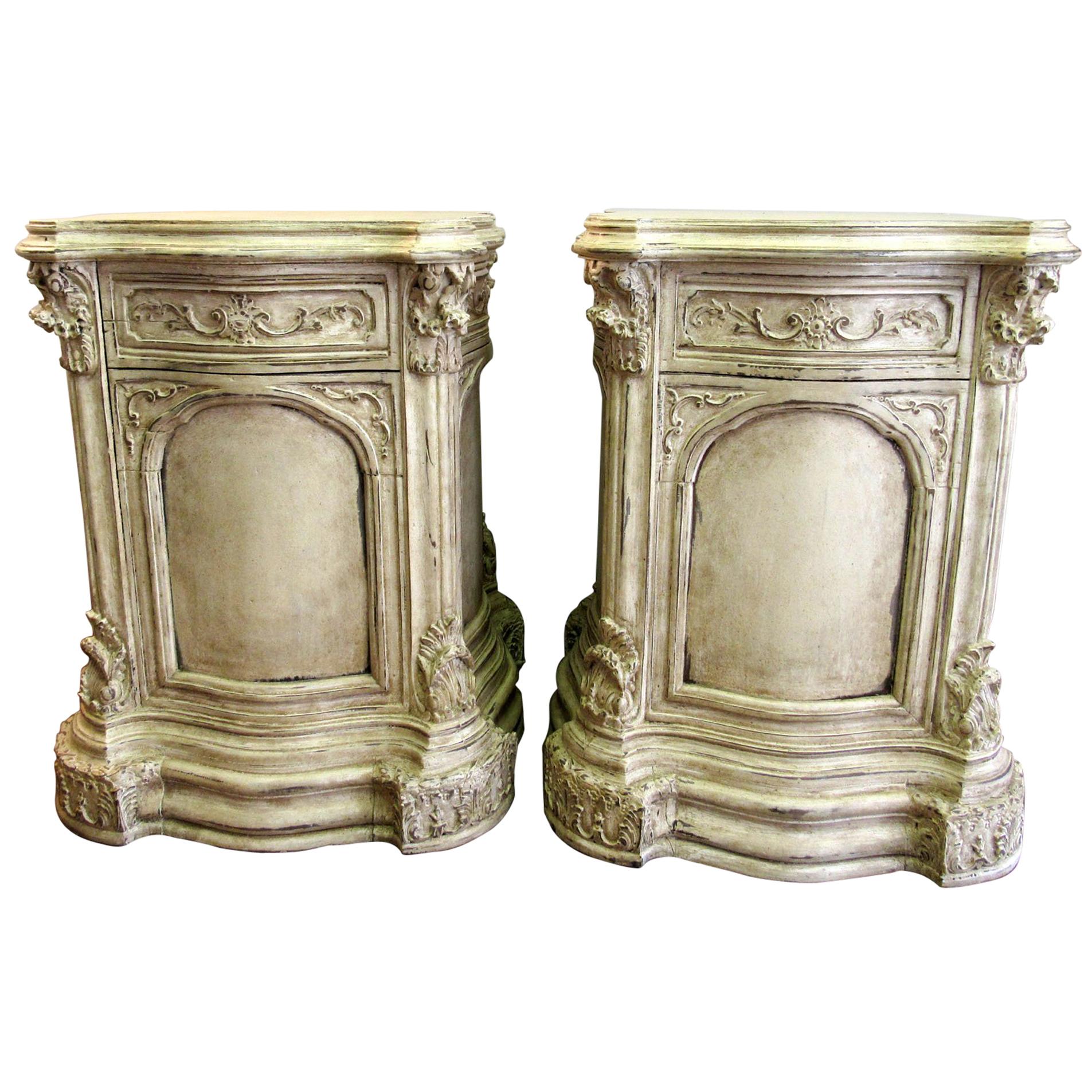 Pair of Mid-20th Century Louis XV Style Pedestals For Sale
