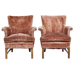 Pair of Mid-20th Century Mahogany Armchairs