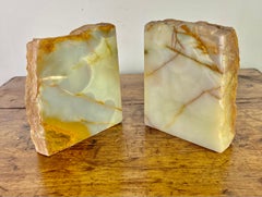 Antique Pair of Mid 20th Century Onyx Bookends