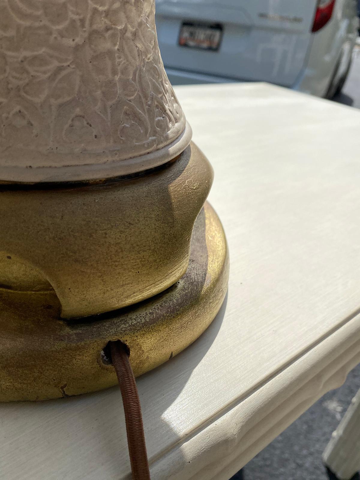 Pair of Mid-20th Century Oriental Cinnabar Style Lamps, Custom Finish 9