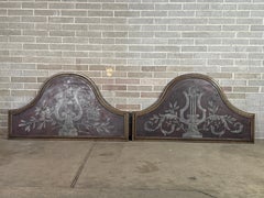 Paire de panneaux de porte Art nouveau, milieu du XXe siècle, bois massif, France