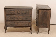 Pair of Mid-20th Century Painted and Carved Wood Chests on Cabriole Legs
