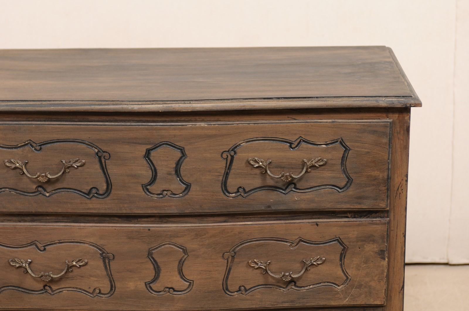 Pair of Mid-20th Century Painted and Carved Wood Chests on Cabriole Legs In Good Condition In Atlanta, GA