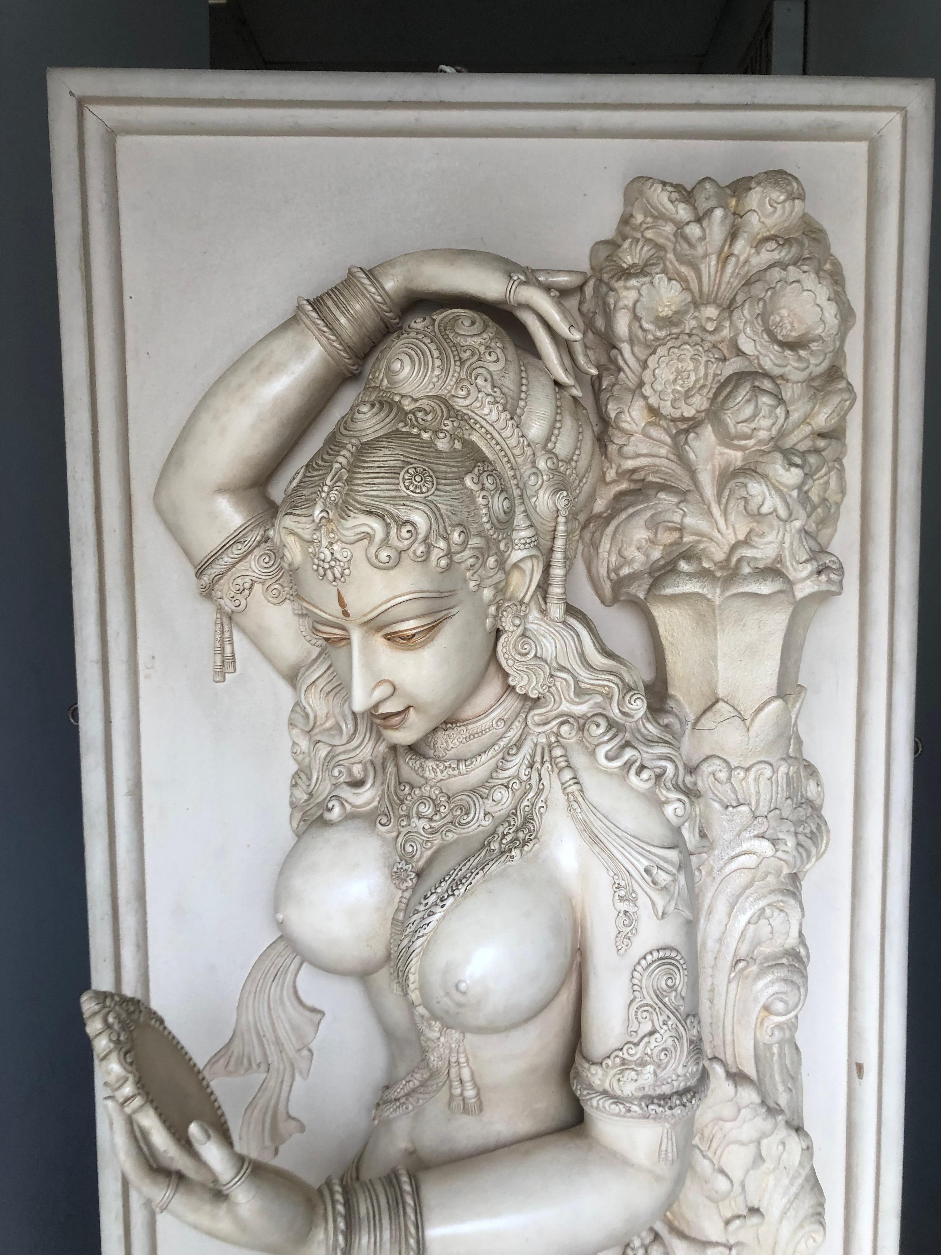 Pair of Mid 20th Century Panels of Exotic Indian Dancers from India  For Sale 13