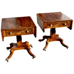 Vintage Pair of Mid-20th Century Rosewood Regency Style End Tables