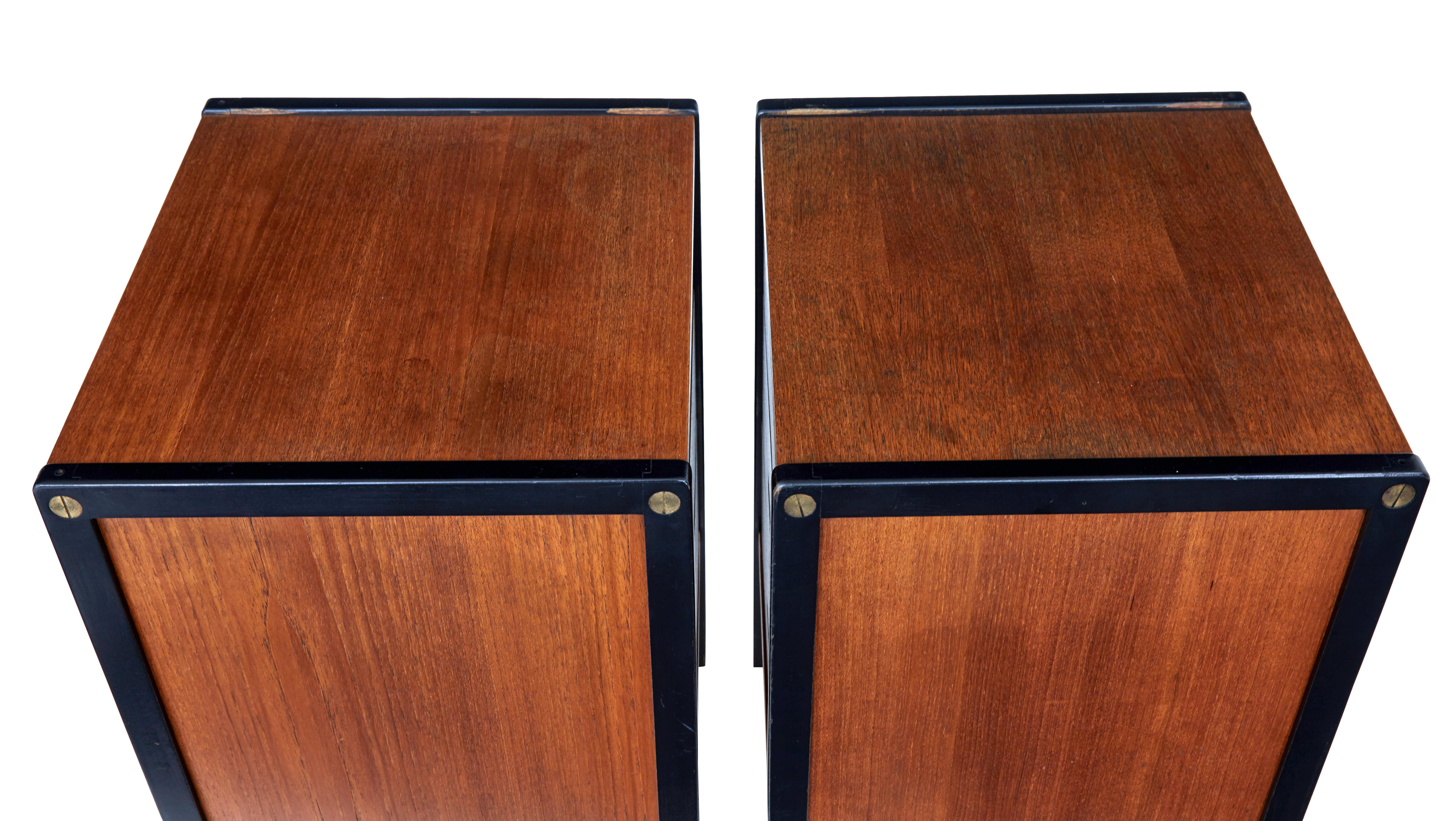 Pair of Mid-20th Century Scandinavian Teak Bedside Chests by Bodafors In Good Condition In Debenham, Suffolk