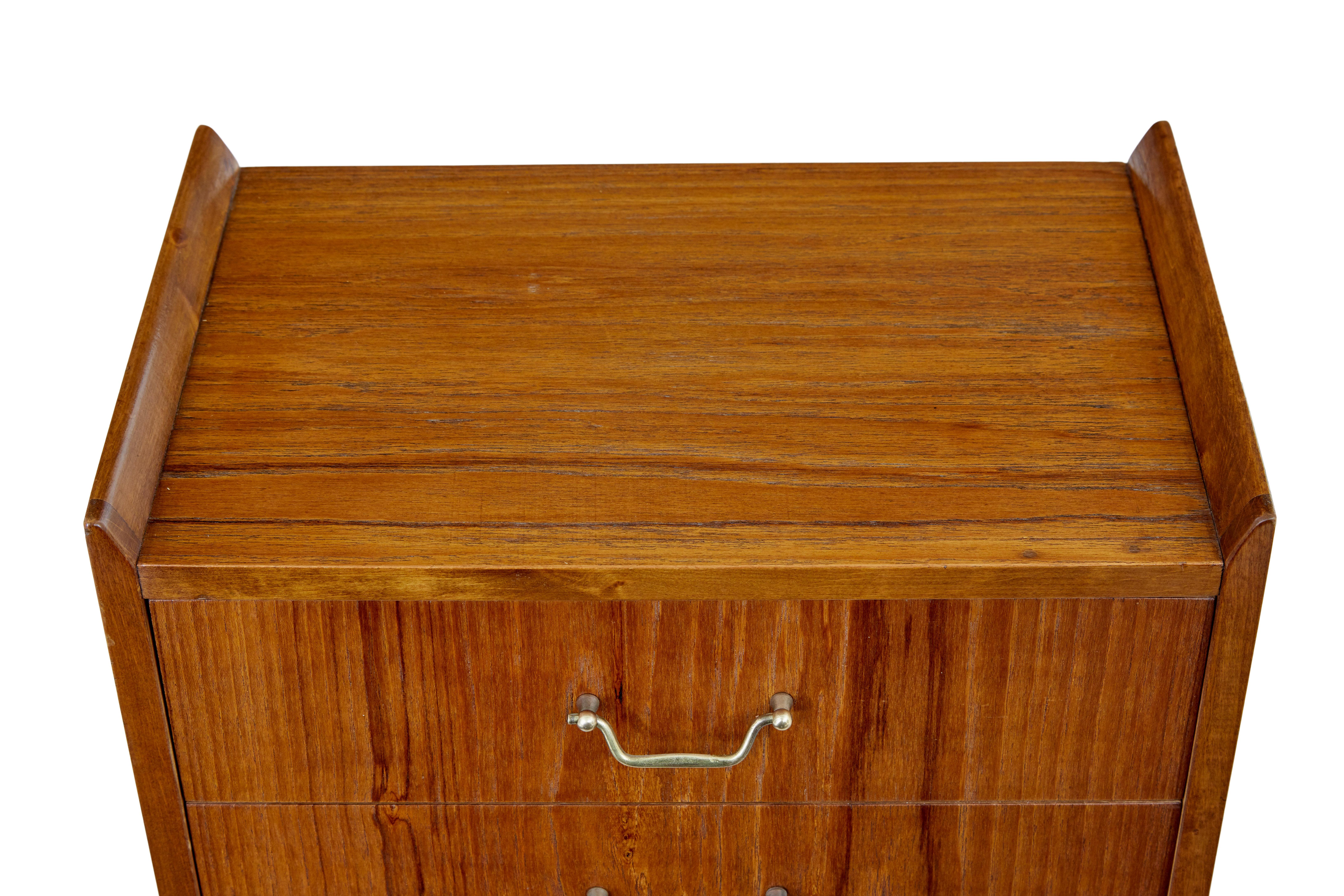 Swedish Pair of Mid-20th Century Scandinavian Teak Chest of Drawers For Sale