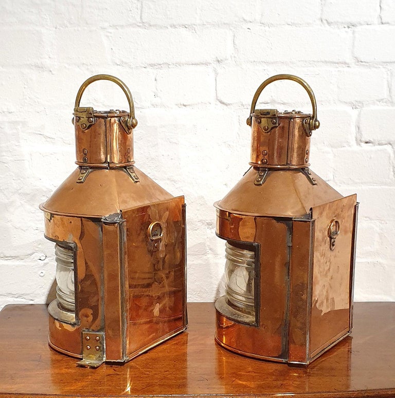 Pair of Mid20th Century Ships Lanterns at 1stDibs