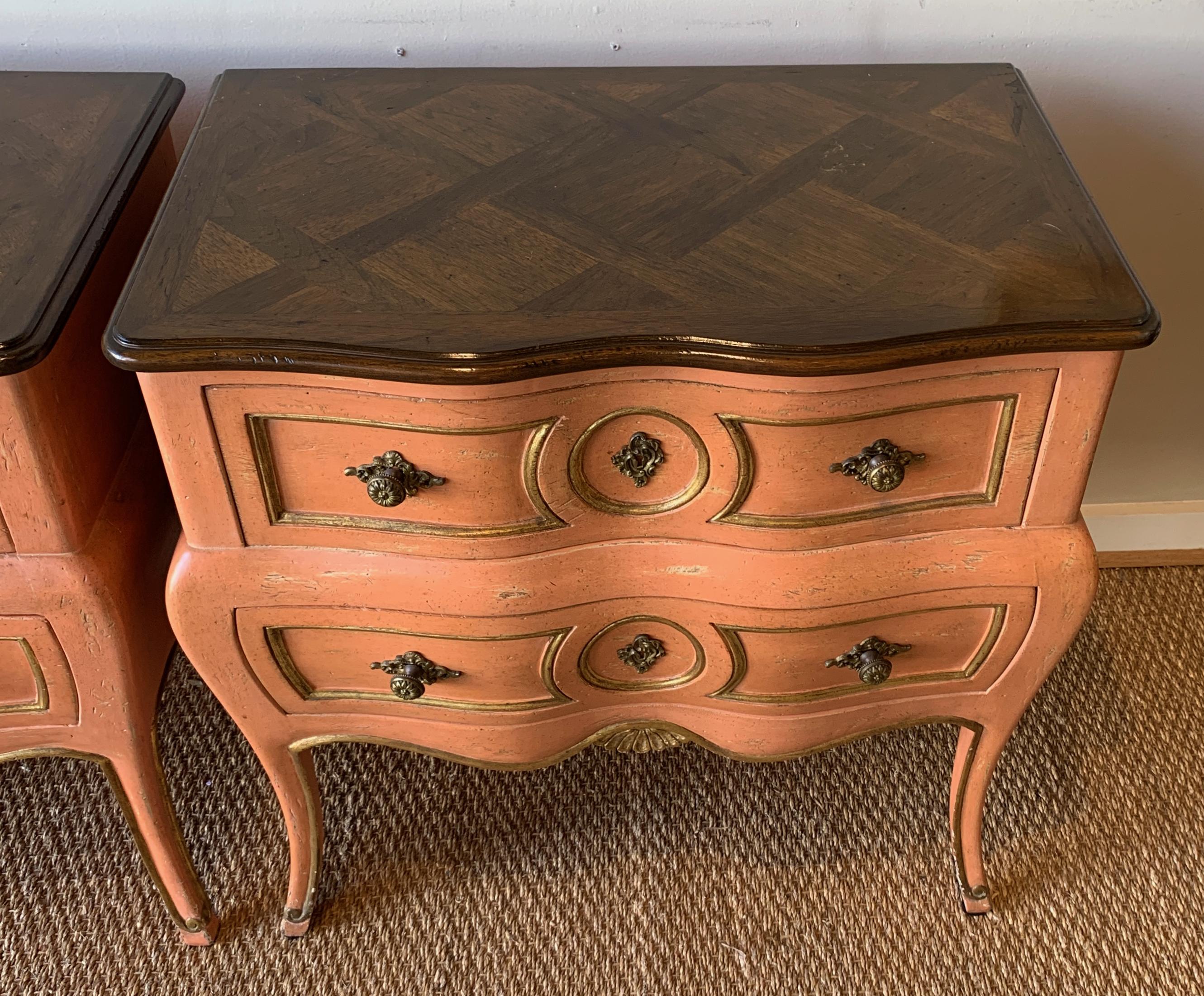 Pair of Mid-20th Century Small Bombé Night Tables 3