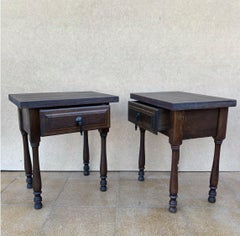 Pair Of Mid 20th Century Spanish Bedside Tables With One Drawer