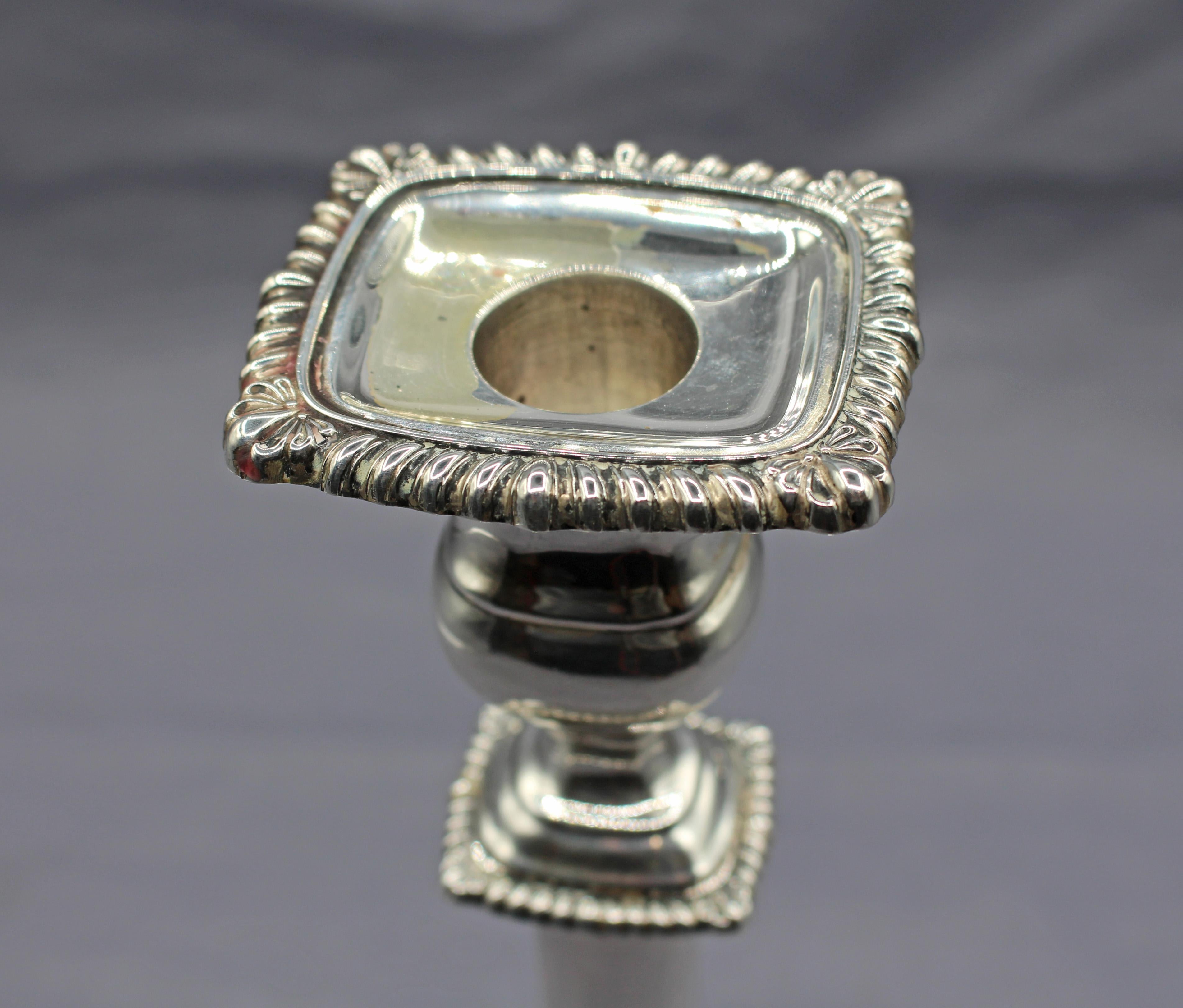 Pair of Mid-20th Century Sterling Silver Candlesticks by International 2