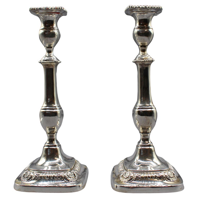 Pair of Mid20th Century Sterling Silver Candlesticks by International