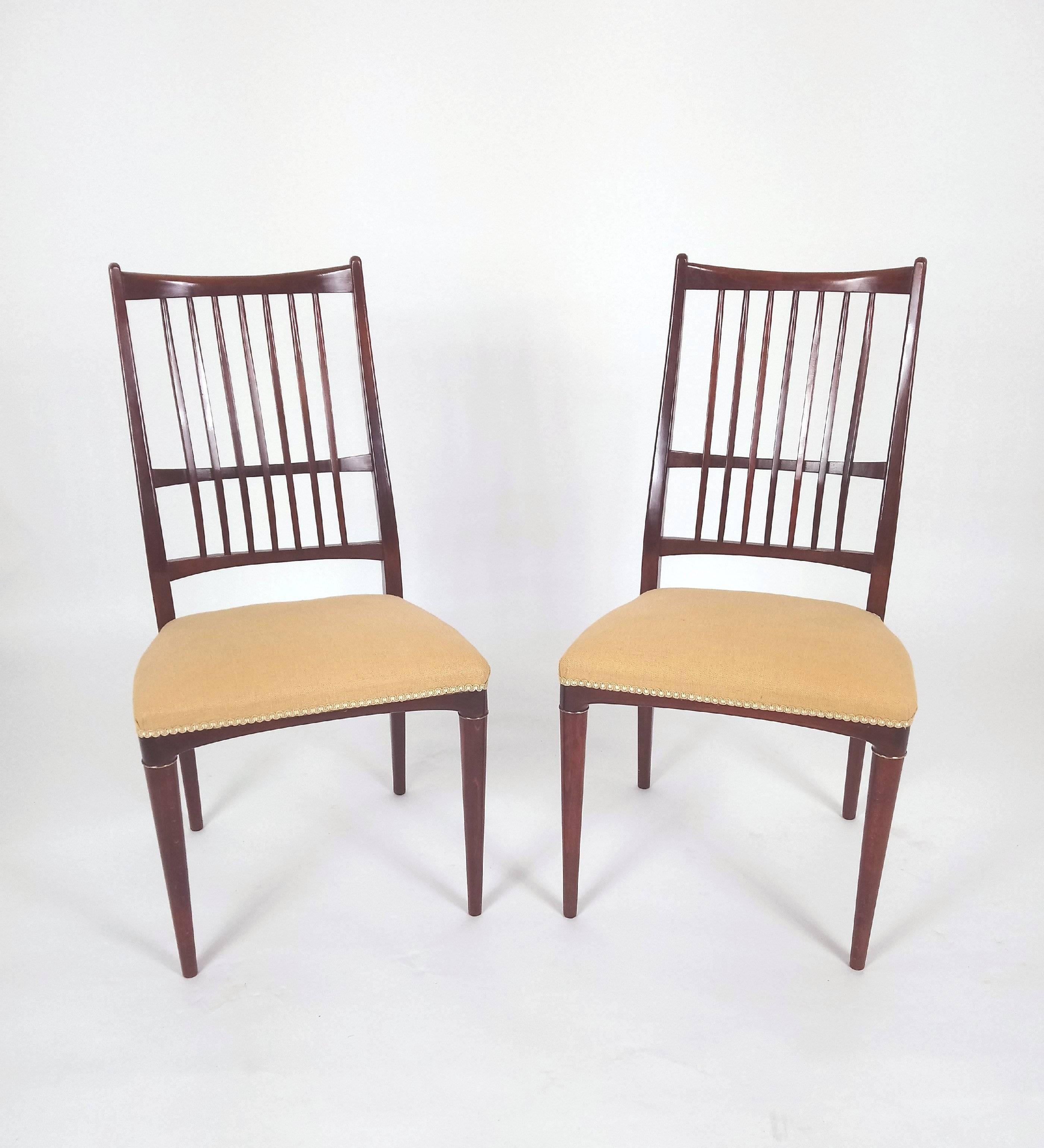 Pair of Mid-20th Century Swedish Beech Side Chairs 7