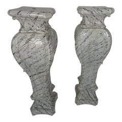 Pair of Mid-20th Century Swedish Ceramic Pedestals