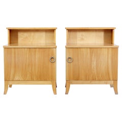Pair of Mid-20th Century Swedish Elm Bedside Tables