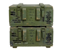 Pair of mid 20th century Swedish pine ammo boxes