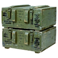 Pair of mid 20th century Swedish pine ammo boxes